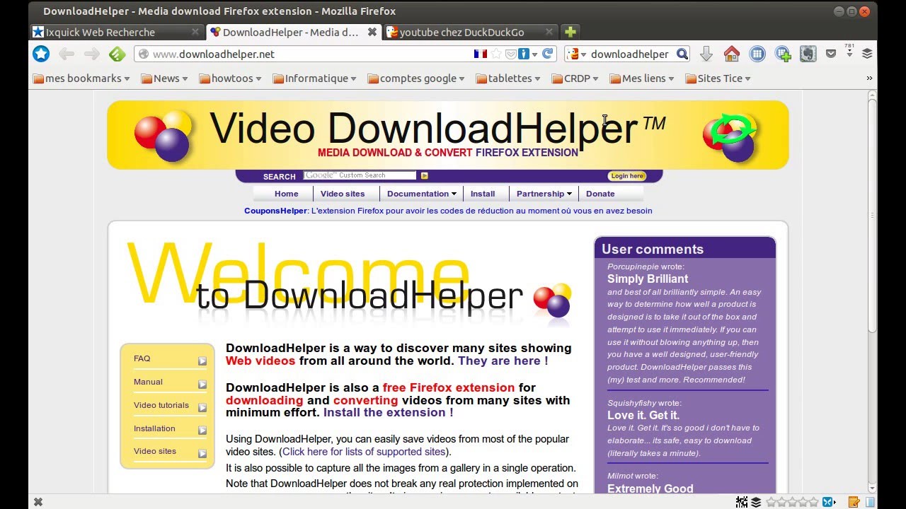 downloadhelper extension