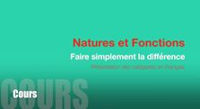 Natures et Fonctions en Français (1) - Cours - Faire la différence ! by Memento