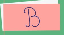 B majuscule by Ecriture en lettres cursives
