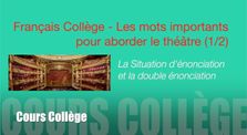 Le Théâtre (3) - Les termes importants 1/2 - La situation d'énonciation - Français collège by Memento