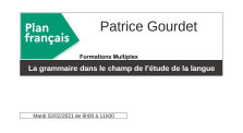 Plan Français - Conférence de Patrice Gourdet by La chaîne vidéo DFIE LYON