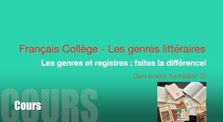 Cours Français Collège - Genres et registres - Le théâtre (2) by Memento