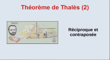 Thalès_partie_2_01_Réciproque et contraposée by Mathématiques au collège Fernand Berthon