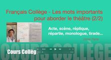 Le Théâtre (4) - Les termes importants 2/2 - Français collège by Memento