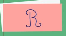R majuscule by Ecriture en lettres cursives