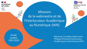 Missions de la webmestre et de l'Interlocuteur Académique au Numérique by Économie et Gestion de Lyon -Chaîne principale 