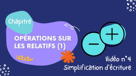 4e 04.4 Relatifs (1) - Simplification d'écriture by Mathématiques  en 4e au collège Fernand Berthon