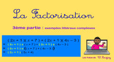 La Factorisation - 3/3 - exemples littéraux complexes by Mathématiques Ennemond Richard
