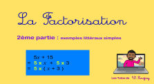 La Factorisation - 2/3 - exemples littéraux simples by Mathématiques Ennemond Richard