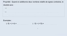 Opérations sur les nombres relatifs_01_addition by Mathématiques au collège Fernand Berthon