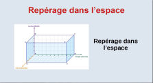 Repérage dans l'espace. Cours. Repérage dans le parallélépipède rectangle by Mathématiques  en 4e au collège Fernand Berthon