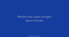 Rendre une copie corrigée dans Pronote by Collège Evire