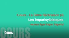 Cours - Les imparisyllabiques (4) - Le neutre by Memento